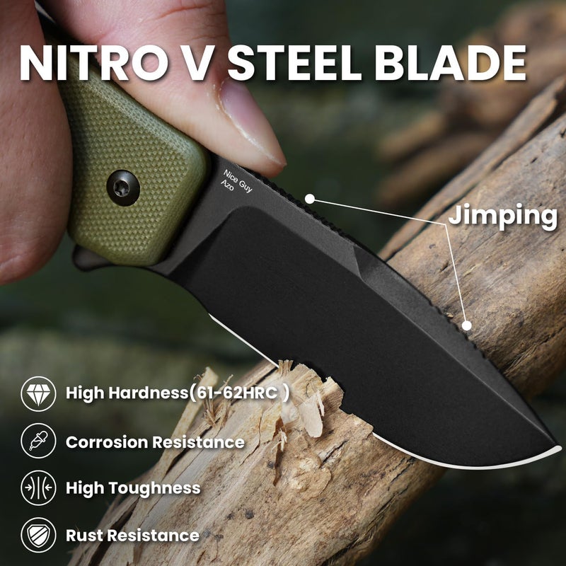 KIZER Nice Guy Folding Knife, 2.84" Nitro V Blade, Lightweight Camping and Hiking Knife, G10 Handle, Liner Lock Flipper V3011A1 - Image 2